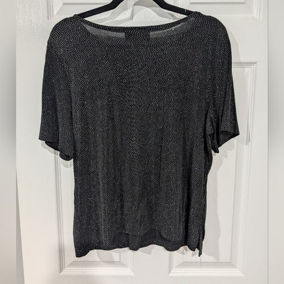 Vintage Briggs New York Black with Metallic Dots Top in Size 1X - Picture 8 of 8